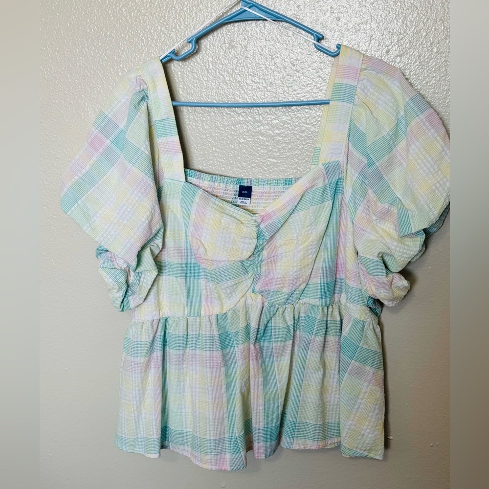 Plaid Baby Doll, Pastel Peplum Top